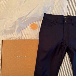 Unbound Merino Men's Slim Merino Travel Pant Navy 30x32